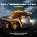 KIDMARKT RC Dump Truck Toy for Kids | 9-Channel Metal Construction Vehicle with Working Bed, Lights & Sounds, Rechargeable Remote Control Truck for Boys Ages 3-12, Durable STEM Gift for Birthday 2026