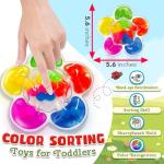 ZaxiDeel Color Sorting Toys Sensory Toys, Toddlers Easter Stocking Stuffers, Color Matching Toy Preschool Learning Activities Educational Calm Down Montessori Toy for Kids Ages 1 2 3