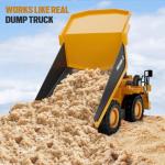 KIDMARKT RC Dump Truck Toy for Kids | 9-Channel Metal Construction Vehicle with Working Bed, Lights & Sounds, Rechargeable Remote Control Truck for Boys Ages 3-12, Durable STEM Gift for Birthday 2026