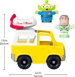 Fisher-Price Little People Toddler Toy Disney & Pixar Toy Story Pizza Planet Truck with Buzz Lightyear & Alien Figures for Kids Ages 18+ Months