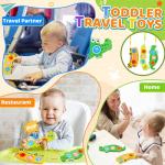 Valentine Day Gift 3PC Fidget Popper Sensory Toys for Toddlers Girls, Boys Gifts Goodie Bags Airplane Travel Activities Pop it Fidget Toys Easter Basket Stuffer for 12+ Month Babies 1 2 3 Year Old