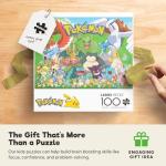 Buffalo Games - Pokémon Fan Favorites - 100 Piece Jigsaw Puzzle for Families - Premium Pokémon Puzzle for All Skill Levels - Finished Size 15.00 x 11.00