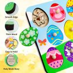 Fancy Land Easter Story Wooden Puzzle 12Pcs Religious Wood Eggs Peg Puzzle Set for Holy Week Christian Gifts Easter Basket Stuffers Sunday School Party Favor Church Activity Classroom Game Supplies