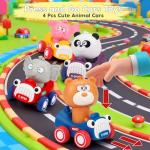 AugToy Press and Go Toy Cars for Toddlers 1-3 Push Go Animal Racing Baby Cars Toys Infant 6-12-18 Months Toys for 1 Year Old Boy Girl First Birthday Gifts for One Two 2 Year Old Toddler Toys 1-2 2-3