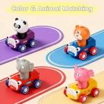 AugToy Press and Go Toy Cars for Toddlers 1-3 Push Go Animal Racing Baby Cars Toys Infant 6-12-18 Months Toys for 1 Year Old Boy Girl First Birthday Gifts for One Two 2 Year Old Toddler Toys 1-2 2-3