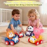 AugToy Press and Go Toy Cars for Toddlers 1-3 Push Go Animal Racing Baby Cars Toys Infant 6-12-18 Months Toys for 1 Year Old Boy Girl First Birthday Gifts for One Two 2 Year Old Toddler Toys 1-2 2-3