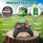 Funwee 2.4GHz RC Tractor Toy w/Light & Music, Kid Farm Car Toy w/Front Loader & Farm Animal, RC Tractor Trailer Truck Vehicle Toy for Boy Girl Age 3 4 5 6 7+ Year Old Christmas Birthday Gift (Green)