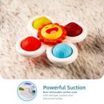 LiKee Strong Suction Cup Fidget Rotating Sensory Bath Toys for Baby Christmas Stocking Stuffers, Airplane Car Travel Table & Window Toys for Toddler Boys and Girls, 10+ Months