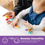 LiKee Strong Suction Cup Fidget Rotating Sensory Bath Toys for Baby Christmas Stocking Stuffers, Airplane Car Travel Table & Window Toys for Toddler Boys and Girls, 10+ Months