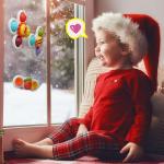 LiKee Strong Suction Cup Fidget Rotating Sensory Bath Toys for Baby Christmas Stocking Stuffers, Airplane Car Travel Table & Window Toys for Toddler Boys and Girls, 10+ Months