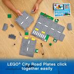 LEGO City Road Plates 60304 - Building Toy Set, Featuring Traffic Lights, Trees, Glow in The Dark Bricks, Combine City Series Sets, Great Gift for Kids, Boys, and Girls Ages 5+