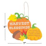 Fun Express Harvest Blessings Sign Craft Kit - Makes 12 - Thanksgiving Crafts for Kids