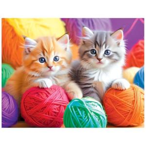 RoseArt - Kodak Premium - Fuzzy Yarn Balls - 100 Piece Jigsaw Puzzle for Adults
