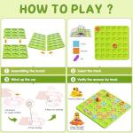 Brain Stem Activity Logic Kits, Board Teaser Games & Puzzles Toys with 200+ Challenges, 4 Difficulty Levels for Kids Ages 3-10, Educational Learning Maze Games for Toddlers