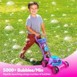 SLOOSH Bubble Lawn Mower Toddler Toys - Spill-Proof Bubble Machine Pretend Gardening Toy for Age 1 2 3 1-3 Year Old Toddler Indoor Outdoor Use, Baby Girl Push Toys Easter Birthday Gift (Pink)