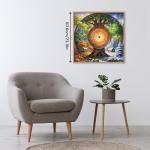 Four Seasons Landscape Clock Puzzles for Adults 1000 Pieces. Fantasy Tree of Life Scenery Jigsaw Puzzles. Challenging Forest, River,Nature,Art Puzzles