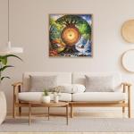 Four Seasons Landscape Clock Puzzles for Adults 1000 Pieces. Fantasy Tree of Life Scenery Jigsaw Puzzles. Challenging Forest, River,Nature,Art Puzzles