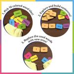 Skillmatics Educational Board Game - Sentence Search, Fun Learning Toys and Games for Kids, Sentence Building Activity, Creative Word Play, 120+ Tiles (1.3 x 1 Inches), Gifts for Ages 5, 6, 7, 8