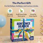Skillmatics Educational Board Game - Sentence Search, Fun Learning Toys and Games for Kids, Sentence Building Activity, Creative Word Play, 120+ Tiles (1.3 x 1 Inches), Gifts for Ages 5, 6, 7, 8