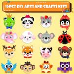 MDCGFOD 16 Pack Arts and Crafts for Kids, Toddler Crafts Animal Paper Plate Art Kit Gift for 3 4 5 6 Year Old Boys Girls DIY Kids for Birthday Party Favor Preschool Classroom Party Games
