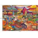 RoseArt - Bigelow Country - Harvest Market 1000 Piece Jigsaw Puzzle, Autumn Farm Market Puzzle for Adults