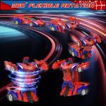 BLUEJAY Transform Rc Cars for Boys 4-7 8-12, 2.4Ghz Remote Control Car 1:18 Scale Transforming Robot, One-Button Deformation 360° Rotation Car Toy Gifts for Boys 3-5