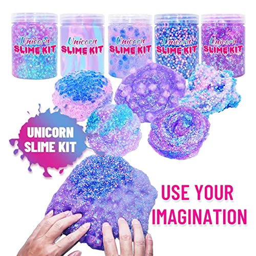 Unicorn Slime Kit with Fun Add-Ons for Kids