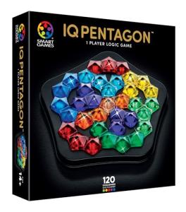 SmartGames IQ Deluxe: Pentagon - The New IQ Series from Featuring 120 Challenges in a Deluxe Travel Case for Ages 14 - Adult