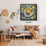 Flower Teacup Puzzle 1000 Pieces for Adults, Vintage Fruit Cup Jigsaw Puzzles, Challenging Wildflower Garden Art Puzzles as Tea Cups Decor