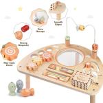 Activity Table for 1 Year Old, Montessori Toys for 1 2 Year Old Girls Boy Gifts, 8 in 1 Wooden Sensory Play Table for Toddler 1-3, Learning Toys for Baby 12-18 Months 1st Christmas Birthday Gifts