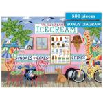 Ceaco- Food Trucks - Ice Cream Truck II - 500 Piece Jigsaw Puzzle for Adults and Families - Colorful Summer Beach Scene with Ice Cream Stand - Finished Size 19 x 19 - Made in The USA