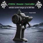 Vensico Remote Control Car RC Cars All Terrain Monster Truck, Outdoor 2WD Off Road Hobby RC Truck with 2 Rechargeable Batteries and Colorful Light, 20Km/h Fast RC Car Toys Gift for Kids Boys