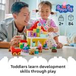 LEGO DUPLO Peppa Pig Family House - Building Toy for Toddlers, Ages 2+ - Sensory Toy for Girls & Boys - W/ 5 Figures - Birthday Gifts for Kids - 10467