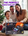 HuiJuKeJi 8WD RC Stunt Car with Gesture Sensing & Spray, 2.4GHz Hand-Controlled Remote Control Car Toy with Light/Music, Auto-Demo Mode Vehicle for Kids Ages 6-14, Birthday
