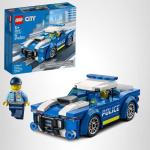 LEGO City Police Car Toy 60312 for Kids 5 Plus Years Old with Officer Minifigure, Small Gift Idea, Adventures Series, Car Chase Building Set