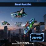 FUNPX Foam RC Airplane with Cool Led Light, 360° Flip and Headless Mode, Remote Control Airplane RC Plane for Kids Adults Aged 6+, RC Flying Toy for Kids, Birthday Gift