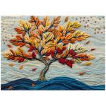 Tree of Life Puzzles for Adults 1000 Pieces, Embroidery Autumn Tree Jigsaw Puzzles, Colorful Nature Plant Difficult Challenging Puzzle as Home Decor