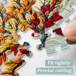 Tree of Life Puzzles for Adults 1000 Pieces, Embroidery Autumn Tree Jigsaw Puzzles, Colorful Nature Plant Difficult Challenging Puzzle as Home Decor