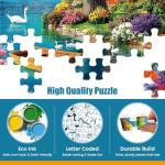 300 Piece Puzzles for Adults,Vintage Lake House Jigsaw Puzzle for Adults Kids Elderly,Large Piece Tree Puzzle for Kids Age 8-10 10-12,Challenging Landscape Puzzle,Family Game Great Gift 20.5x15in