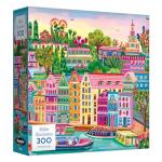 RoseArt - Millie Illustrates - Amsterdam - 300 Piece Jigsaw Puzzle – Vibrant Cityscape Artwork, Fun & Challenging Puzzle for Adults