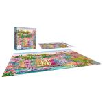 RoseArt - Millie Illustrates - Amsterdam - 300 Piece Jigsaw Puzzle – Vibrant Cityscape Artwork, Fun & Challenging Puzzle for Adults