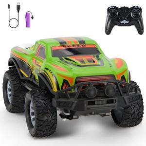 JOYBLI Remote Control Cool Off-Road Vehicle Truck, 2.4GHz RC Car with LED Lights, 1:20 Scale Off-Road Vehicle, Red RC Truck,Remote Control car from a Long Distance,Gifts for Children (Green)