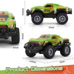 JOYBLI Remote Control Cool Off-Road Vehicle Truck, 2.4GHz RC Car with LED Lights, 1:20 Scale Off-Road Vehicle, Red RC Truck,Remote Control car from a Long Distance,Gifts for Children (Green)