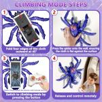Infowush Wall Crawler Spider, Rechargeable Remote Control Robot Kids Toys, 360° Rotating RC Wall Climbing Spider with LED Eyes Toys for Boys Girls Ages 3 & Up, Birthday Gifts for 3-12 Year Old Boys