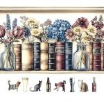 PuzzOne 500 Piece Puzzles for Adults, Wildflower Vintage Book Collection and Flowers Jigsaw Puzzle for Adults, Family, Decoration, Party Game, Finished Size 23" x 15"