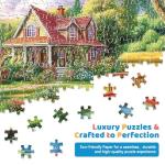 300 Piece Jigsaw Puzzle for Adults, Spring Floral Countryside Jigsaw Puzzle, Challenging Puzzles for Friends Family Activity Game Nights Gifts, 20.5x15 in