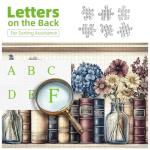 PuzzOne 500 Piece Puzzles for Adults, Wildflower Vintage Book Collection and Flowers Jigsaw Puzzle for Adults, Family, Decoration, Party Game, Finished Size 23" x 15"