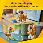 LEGO Creator 3 in 1 Cute Animals: Playful Puppy Dog Building Toy - Bedroom Decor for Girls & Boys, Ages 8+ - Gift for Birthdays - Build a Dog, Squirrel, or Duck - 31382