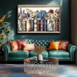 PuzzOne 500 Piece Puzzles for Adults, Wildflower Vintage Book Collection and Flowers Jigsaw Puzzle for Adults, Family, Decoration, Party Game, Finished Size 23" x 15"