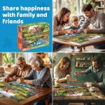 300 Piece Jigsaw Puzzle for Adults, Spring Floral Countryside Jigsaw Puzzle, Challenging Puzzles for Friends Family Activity Game Nights Gifts, 20.5x15 in